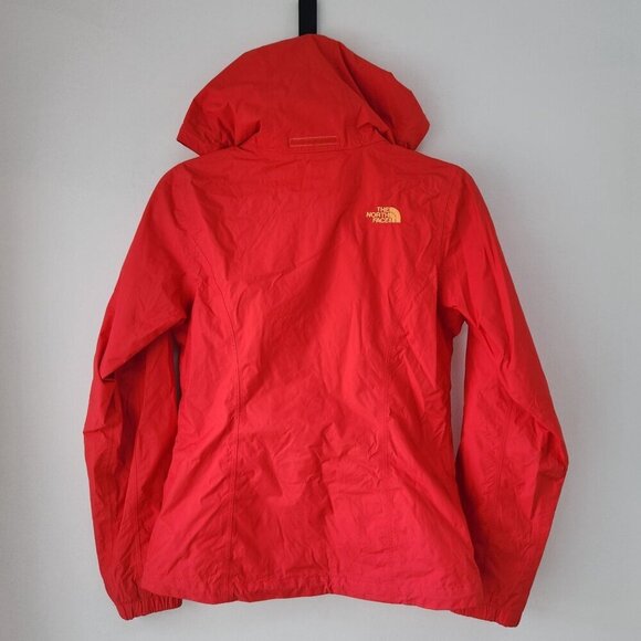 The North Face Hyvent Hooded Windbreaker Jacket Coral Orange Packable Hood XS - Picture 2 of 16